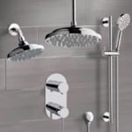 Remer DCS08 Chrome Dual Shower Head System With Hand Shower